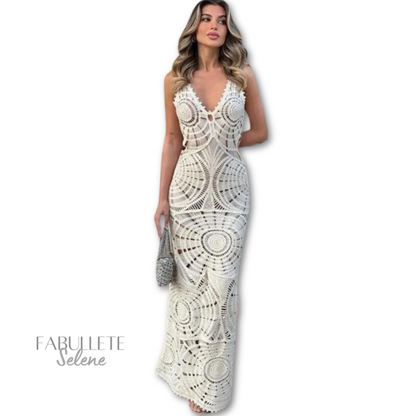 Vestido Longo de Crochêvestido longovestido de crochetvestidoroupa de mulherroupa de crochetModa modernaModa feminina eleganteModa feminina casualModa femininamoda crochêLongo de Crochê