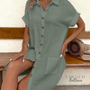 Vestido Chemise em Linho com Botões Bellona