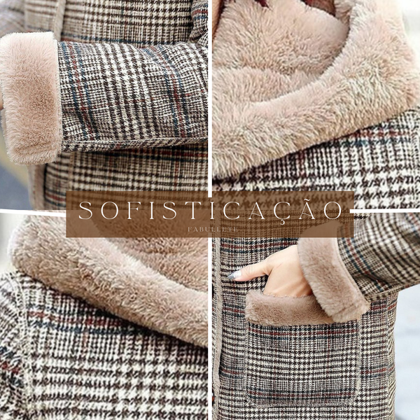 MODA INVERNOmoda elegantemoda com estilolã xadrezcasaco xadrezcasaco inglêscasaco forrado de lã xadrez mônacocasaco forrado de lãcasaco forradocasaco de lacasaco da modaCASACOcasaco quentecasaco feminino