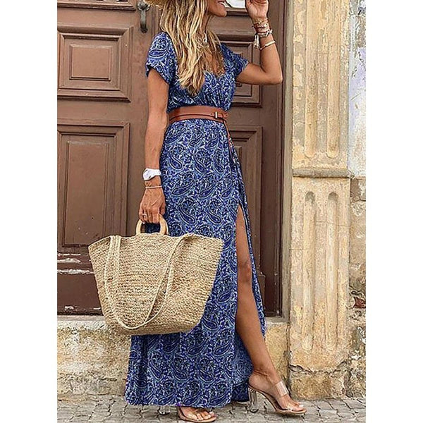 Vestido Longo Estampado Boho Com CintoVestido Longo Estampadovestido longovestido com cintoVestido Boho Com CintovestidoModa femininaestilo modernoEstampado Bohocom cinto
